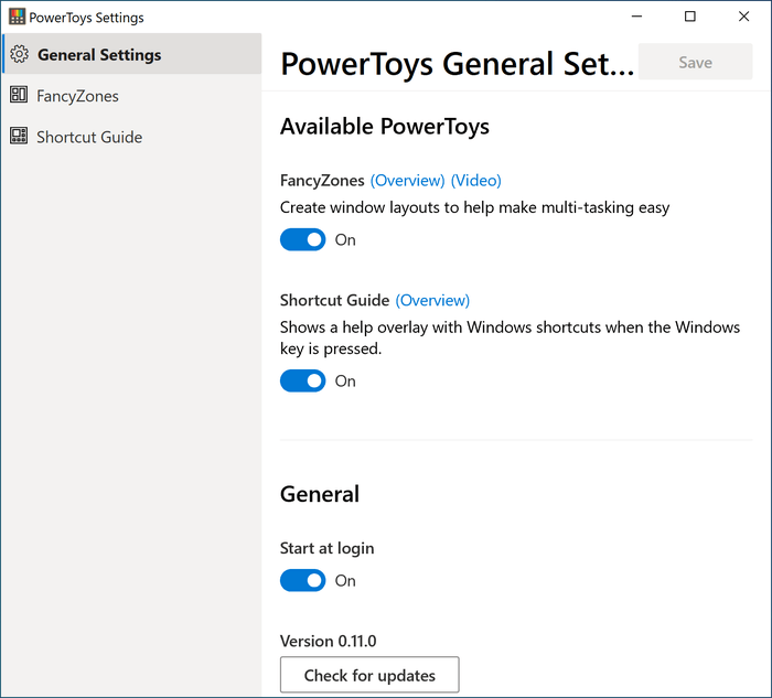 power toys settings