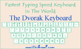 Dvorak Simplified Keyboard (DSK) Is A Fastest Typing Speed Keyboard In ...