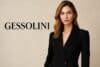 Model in a black suit with the word "Gessolini" displayed prominently.