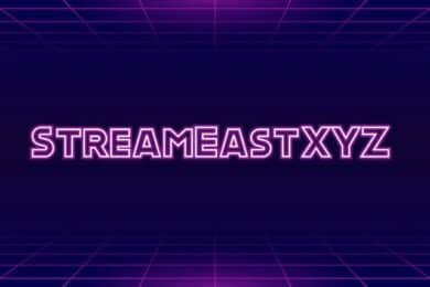 StreamEastXYZ logo featuring vibrant neon text on a dark background, showcasing a modern and energetic design.