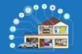 Graphic featuring smart home technologies and upgrades to help make your living space more intelligent and efficient.