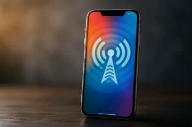 Step-by-step guide on using Wi-Fi on an iPhone, featuring the CDiphone logo for easy identification.