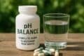 A bottle of PH balance pills, promoting optimal acidity levels for overall wellness and digestive health.