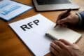 RFP process for selecting a vendor for a project, highlighting steps and criteria for evaluation and decision-making.