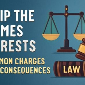 Information on frequent charges and repercussions from Skip the Games arrests.
