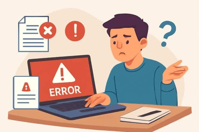 Image showing steps to fix WordPress errors, titled "CLCU Online: Common Errors and How to Resolve Them."