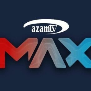 Azamity Max, featuring bold text and a modern design, representing the brand's identity and services.