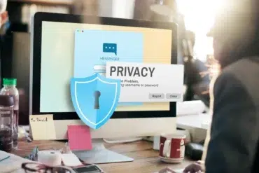 Visual guide on safeguarding online privacy when registering for services, ensuring personal data remains secure.