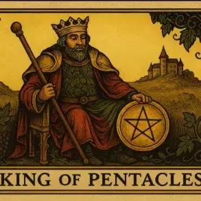King of Pentacles Reversed Tarot card illustration symbolizing imbalance and reflection.