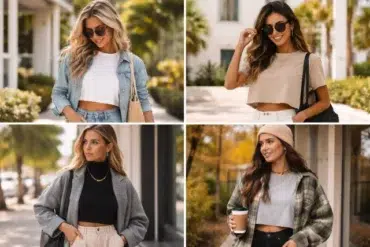 Boxy Crop Tee outfit ideas for every season with layering tips