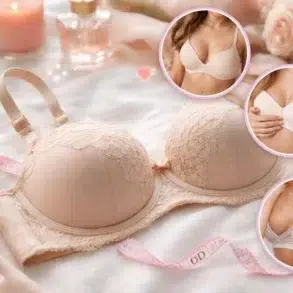 double d bra size fit guide showing band measurement bust measurement and sister size examples