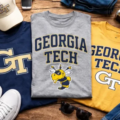 Georgia Tech Shirt with official logo in a comfortable modern fit for everyday wear