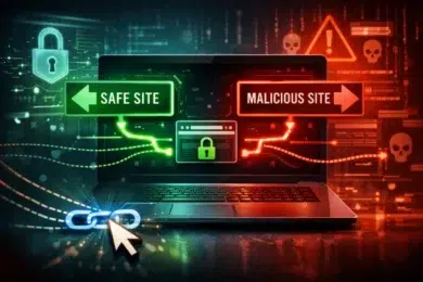 Link Asiktoto redirect chain example showing safe vs suspicious destinations