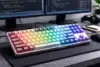 MageGee Keyboard on a developer desk setup with Visual Studio and ergonomic wrist posture