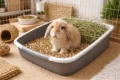 Rabbit Litter Box setup with correct placement, large pan size, and safe bedding plus hay for easy training and cleaner home.
