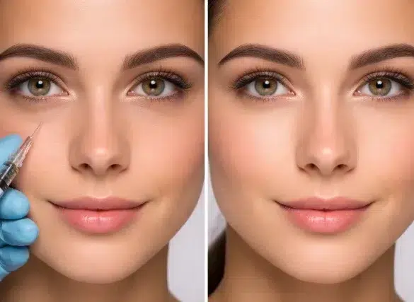 Tear Trough Filler before and after under eye rejuvenation