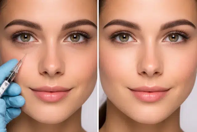 Tear Trough Filler before and after under eye rejuvenation