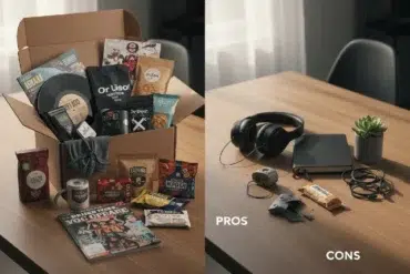dope box subscription package with curated items laid out for unboxing