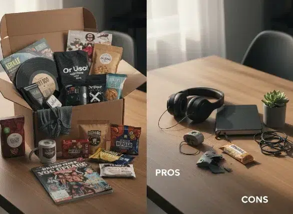 dope box subscription package with curated items laid out for unboxing