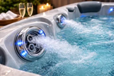 hot tub nozzle installed in spa jet for stronger water pressure and relaxation