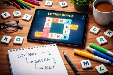 Letter Boxed Answers strategy guide showing letter box sides, word chaining, and smart solving tips without spoilers