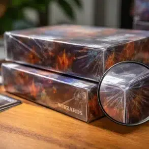 magic booster box shrink wrap seams close-up authenticity check