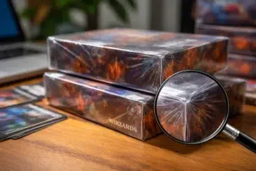 magic booster box shrink wrap seams close-up authenticity check