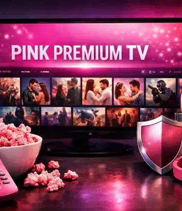pink premium tv program? review showing legit vs unsafe IPTV warning checklist