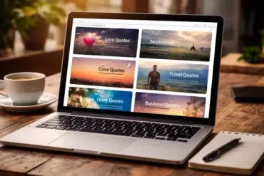 quotela net homepage showing quote categories and browsing sections