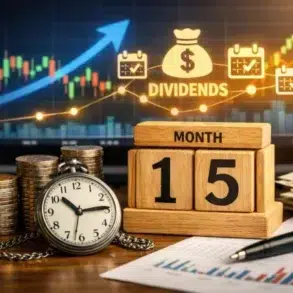 rfix next dividend date timeline showing declared date ex-date record date and pay date for RFIX distribution