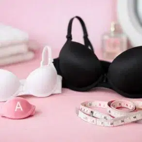 smallest bra size chart showing band vs cup measurements for AA and A cups