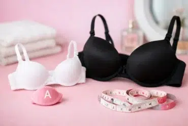 smallest bra size chart showing band vs cup measurements for AA and A cups
