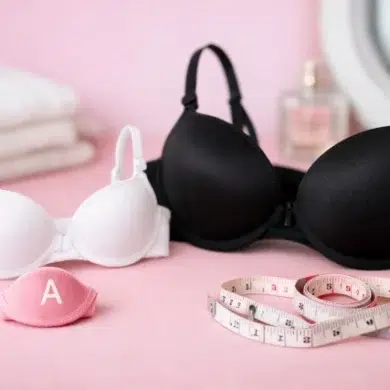smallest bra size chart showing band vs cup measurements for AA and A cups
