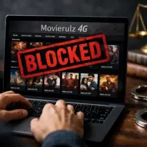 4g Movierulz blocked site message on mobile browser showing access restricted warning.