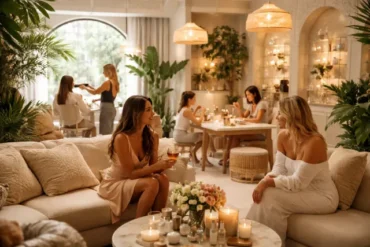 Beauty Lounge of A Sort Nyt modern beauty lounge interior with blow-dry bar styling stations and relaxed lifestyle vibe