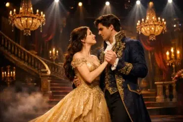 Beauty and the Beast Chicago audience entering the theater lobby before showtime