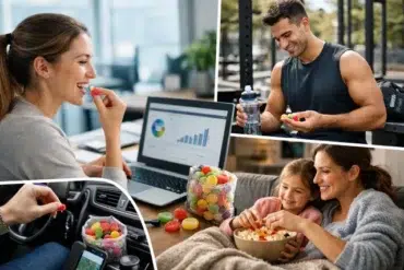 Candizi in daily life routine examples for focus fitness and stress support