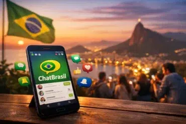 ChatBrasil online social hub interface for Brazilian users chatting in real time