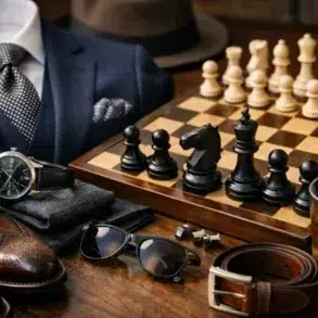 Chess Menswear styled outfit with tailored blazer and monochrome layering