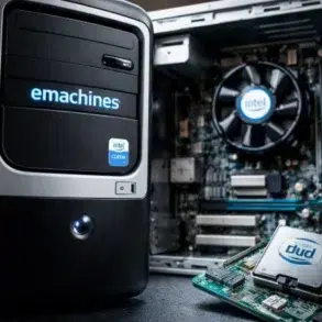 Emachines Intel 946gz motherboard with DDR2 RAM slots, LGA775 CPU socket, and PCIe x16 upgrade options