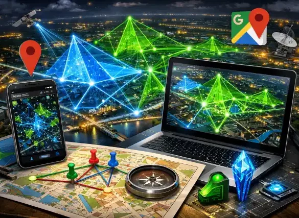 Google Ingress Intel Map link planning strategy showing anchors baseline and layered fields