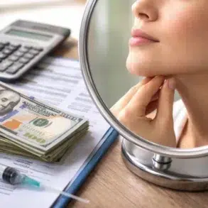 How Much Is Chin Lipo cost breakdown table showing surgeon, facility, and anesthesia fees