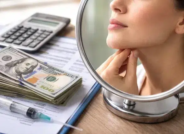 How Much Is Chin Lipo cost breakdown table showing surgeon, facility, and anesthesia fees