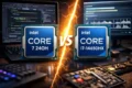 Intel Core 7 240h Vs I7-14650hx comparison chart for .NET builds and multitasking