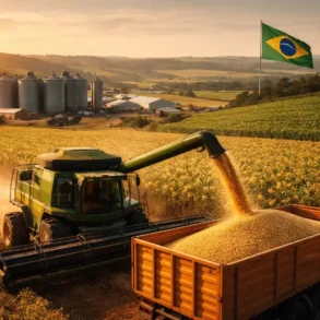 Maior Fazenda Do Brasil mega farm infrastructure, cattle, and internal roads in Brazil