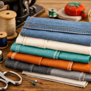 Nahttypen explained with examples of sewing seam types including plain seam, French seam, flat felled seam and serged seam