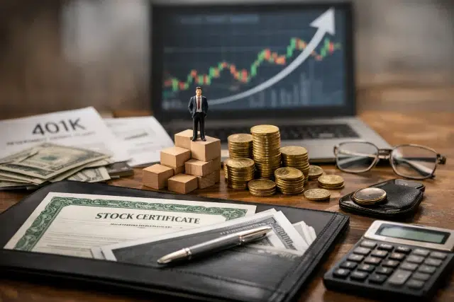 Net Unrealized Appreciation strategy diagram for employer stock taxes