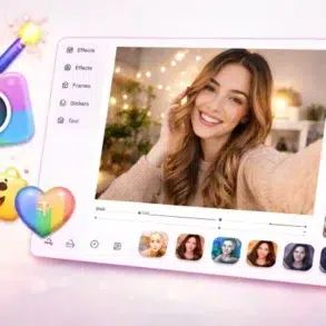 Pixect Camera online webcam photo editor interface with live filters