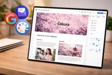 Sakura Google Sites beginner website setup interface example