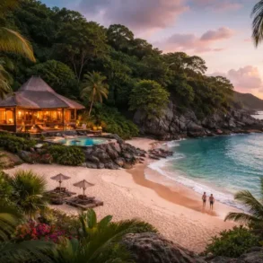 Secret Beach Vacation Rentals private coastal villa with ocean view at sunset